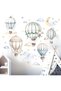 Baby Balloon Wall Stickers for Nursery: Kids Boys Girls Bedroom Wall Decals - Hot Air Balloon Stars - 2