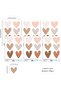 Boho Heart Wall Stickers for Girls Bedroom, 72 Pieces - 5