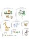Baby Animals Wall Stickers - Jungle Monkey Elephant Giraffe Lion Decals for Kids - 4