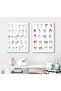 Arabic Alphabet & Numbers Canvas Wall Art Print 40x60cm (Unframed)