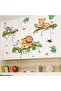 Jungle Animals Peel & Stick Wall Decals - Lion, Leopard & Vines (2 sheets 35.4"x11.8") - 3