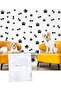 76 Pieces Dog Paw Decal Removable Vinyl Wall Stickers - Black - 4
