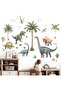 Large Dinosaur Wall Decals - Tropical Palm Tree Leaf Dino Wall Stickers - 2
