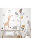 Elephant and Giraffe Wall Decals Peel and Stick Jungle Nursery Animal Stickers
