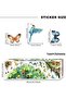 Large Jungle Animal Watercolor Wall Decal for Kids Room - Peel & Stick (Green Tree) - 5