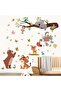 Forest Animals Wall Decals for Kids - Peel and Stick Monkey Tiger Bear Wall Stickers - 3