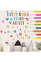 Colorful Inspirational Quotes Wall Decals - Handprint Motivational Stickers for Kids Nursery - 2