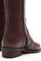 Zippered Brown Genuine Leather Women's Western Long Boots - 8