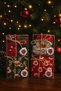 4 box set of christmas gift socks -unisex- 4 box set of new year socks- christmas gift - 3
