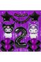 Kuromi Concept 2Nd Birthday Balloon Set with Purple Curtain and Black Number Balloons
