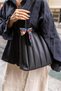Manolya Foulard Detailed Makeup Bag Faux Leather El Shoulder Bag Black