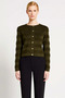 Women's Textured Crew Neck Crop Knit Cardigan Long Sleeve Stylish Buttoned Comfortable Fit Offers Everyday Elegance - 3