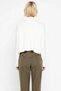 Women's Mock Neck Corded Fabric Woven Crop Oversized Knitwear Cardigan Low Sleeve Relaxed Fit Casual Chic - 6