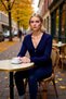 Women's Soft Textured V-Neck Hair Knitting Patterned Shiny Button Detailed Long Sleeve Comfortable Knitwear Cardigan - 3
