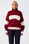 Women's Comfortable Zippered Turn-Down Collar Long Low-Sleeve Thessaloniki Knit Thick Knitwear Cardigan Stylish - 5