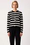 Women's Striped Crew Neck Buttoned Knit Cardigan Comfortable Regular Fit a Special Addition to Your Everyday Style - 5