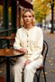 Women's Premium Yarn Crop Knit Cardigan with Pocket Detail, Buttoned Long Sleeves, Crew Neck, Casual Chic - 3