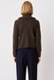 Women's Beard Yarn F Corded Fabric Woven Zippered Knitwear Cardigan Long Sleeve Turn-Down Collar - 6