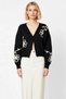Women's Embroidery Detailed V-Neck Oversized Knitwear Cardigan Promises a Modern Look and a Comfortable Experience - 5