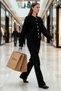 Women's Soft Textured Jewel Button Crop Knit Cardigan, an Elegant Choice Offering Everyday Chic and Comfort - 4