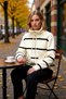 Women's Zippered Striped Wide Fit Special Yarn D Mock Neck Comfortable Coat-Looking Knitwear Cardigan Daily - 3