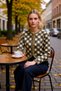 Women's Diamond Pattern Crew Neck Cropped Knit Cardigan Casual Complementing Piece Aesthetic - 3