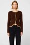 Women's Body-Fitting Ribbed Knit Crop Cardigan with Ribbon Buttons Piped Detail Stylish and Comfortable Sports - 5