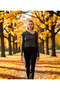 Women's Corded Fabric Knitwear Cardigan Body-Hugging Cut Stylish Mercerized Look Modern Knit Design Sports