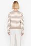 Women's V-Neck Buttoned Crop Cut Low Armhole Striped Patterned Soft Textured Knitwear Cardigan Casual - 5