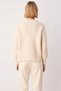 Women's Shirt Collar Paneled Soft Textured Wide Fit Balloon Sleeve Knitwear Cardigan with Embroidered Details - 6