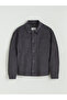 Regular Fit Long Sleeve Velvet Men's Shirt Jacket