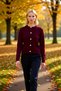 Women's Basic Jacket Look Corded Fabric Knitwear Cardigan Cropped Cut Long Sleeve Crew Neck Casual Chic