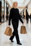 Women's Crew Neck Low Sleeve Oversized Cut Knitwear Cardigan Winter Days a Comfortable Stylish Outerwear - 4