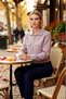 Women's Modern Polo Neck Zippered Front Pocket Long Sleeve Comfortable Fit Short Knitwear Jacket Casual Chic - 3