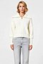 Women's Wide-Fit Turn-Down Collar Zippered Knitwear Cardigan Long-Sleeved Top Clothing Offering Comfortable and Stylish Look - 5