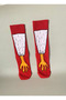Bird Foot Patterned Unisex Socks (1 Pair) – Fun Funny Socks Premium Red - 3