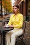 Women's Cropped Knitwear Cardigan Polo Neck Jewel Button Long Sleeve Regular Fit Slim Textured Stylish - 3