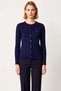 Women's Horse Embroidery Detailed Hair Weave Textured Thin Knitwear Cardigan Offers Everyday Elegance and Comfort Sports - 5