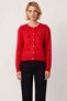 Women's Soft Textured Heart Pattern Embroidered Knit Cardigan Casual Elegance and Offering Design - 5
