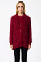 Women's Special Collection Relaxed Fit Fuzzy Look Button Front Long Sleeve Knit Cardigan Elegant - 5