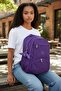 Unisex Crinkled Waterproof Fabric Large Multi-Pocket School And Travel Backpack
