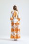 Atlas Fabric Thick Inner-Lined Button Detailed Turtleneck Dress (Belt Included)-Orange-2345 - 5