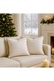 Set of 2 Cream - Yellow Piped - Decorative Throw Pillow Covers - Modern New Year Concept