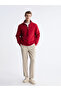 Lcw Vision Red Zippered Mock Neck Men's Thick Sweatshirt - 2