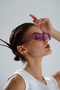 Vintage Purple Thick Framed Retro Women's Sunglasses - 2