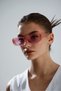 Vintage Pink Thick Frame Retro Women Sunglasses - 5