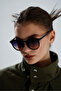 Round Black Gradient Unisex Glasses with Blue Light Protection - 5