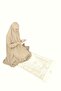 Tow Piece Prayer Dress Flowy Skirt & Sleeved Hijab From Soft, Breathable & Stretchable Fabric . - 3