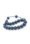 Special System Sphere Cut Navy Blue Crimped Amber Efe Mascot Prayer Beads - 3