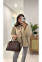 Tita Ecru Fur Collar Jacket